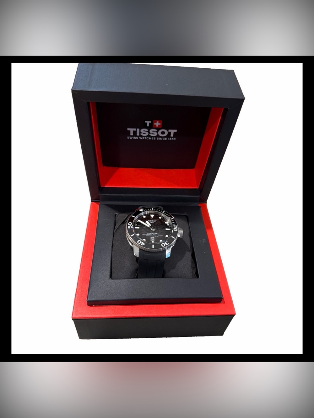 Tissot Seastar 2000 Pro Swiss Powermatic 80 46mm Gray Dial Watch NWB Read!